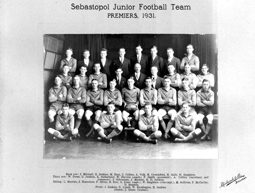 Football Junior 1931 - Premiers